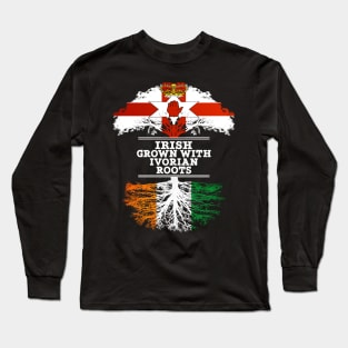 Northern Irish Grown With Ivorian Roots - Gift for Ivorian With Roots From Ivory Coast Long Sleeve T-Shirt